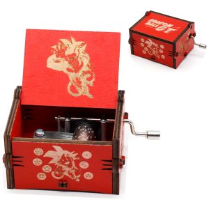 Wholesale Hot White Dragon Ball Wooden Music Box Mechanism Cajas Musicales Gift For Girlfriend Carrusel Musical Madera Edelweiss